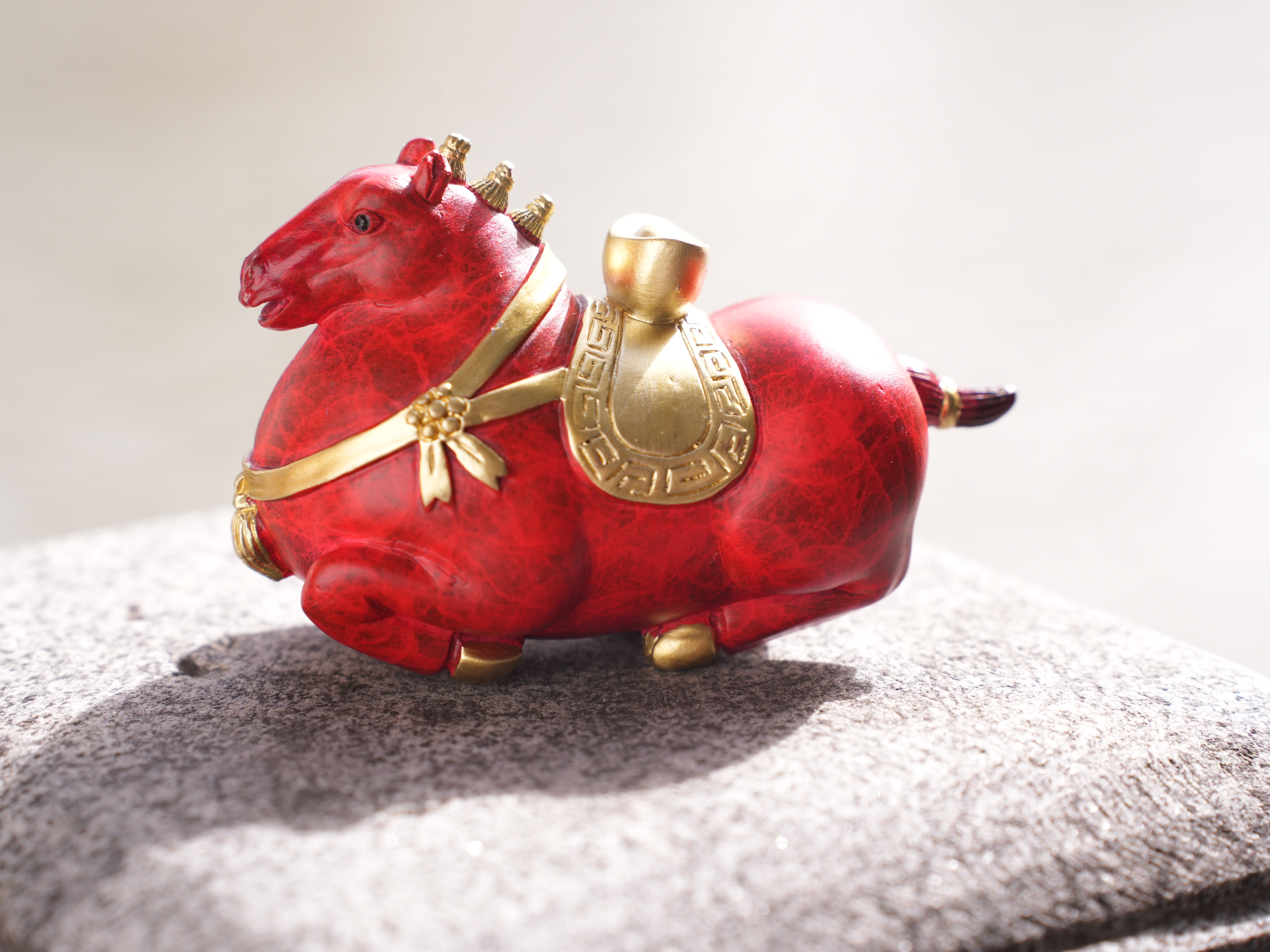 朱府铜艺《马上有钱》纯铜马摆件家居客厅桌面装饰马年春节送礼品